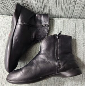 Camper Black Leather Booties